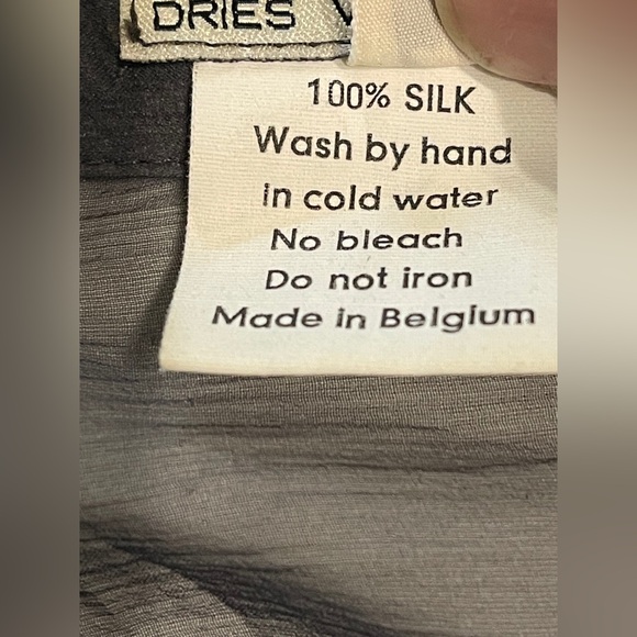 Dries Van Noten 1994 Spring/Summer 1st Runway Collection sheer black silk Sz:44 - Picture 10 of 10